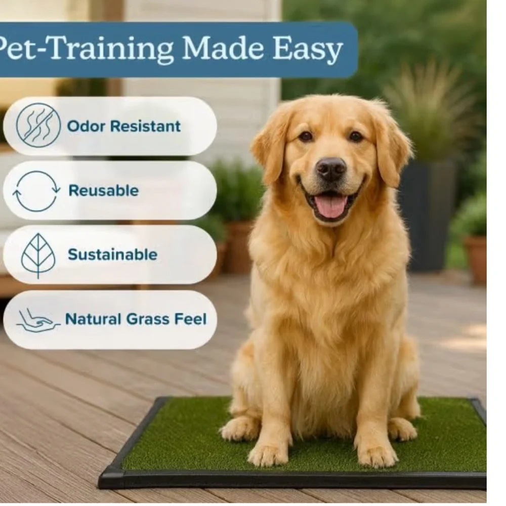 3 Piece Dog Relief System - Artificial Grass & Tray